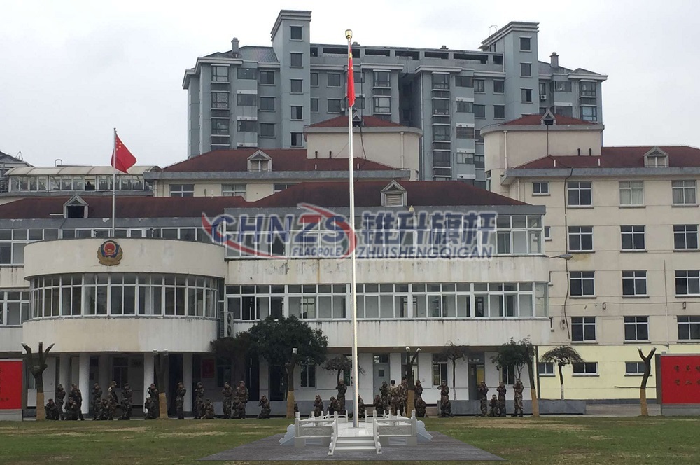 武警五支隊(duì)旗桿安裝