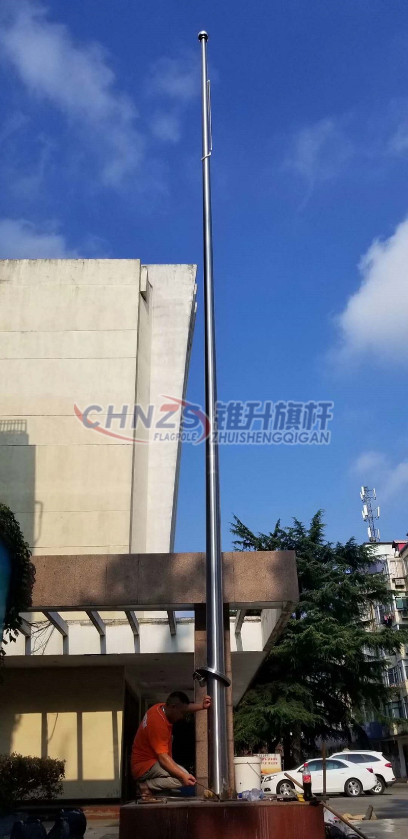 部隊不銹鋼旗桿安裝